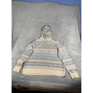 Faherty Brand Striped Pullover Hoodie Mens XXL Blue Multicolor Long Sleeve